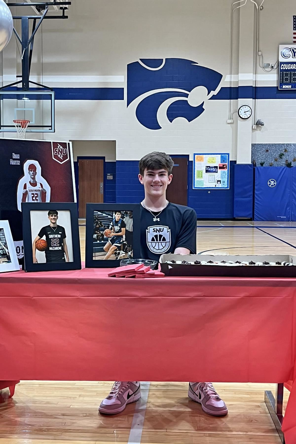 Cypress Creek High School senior Noah Martin signed a letter of intent to play basketball at Southern Nazarene University.